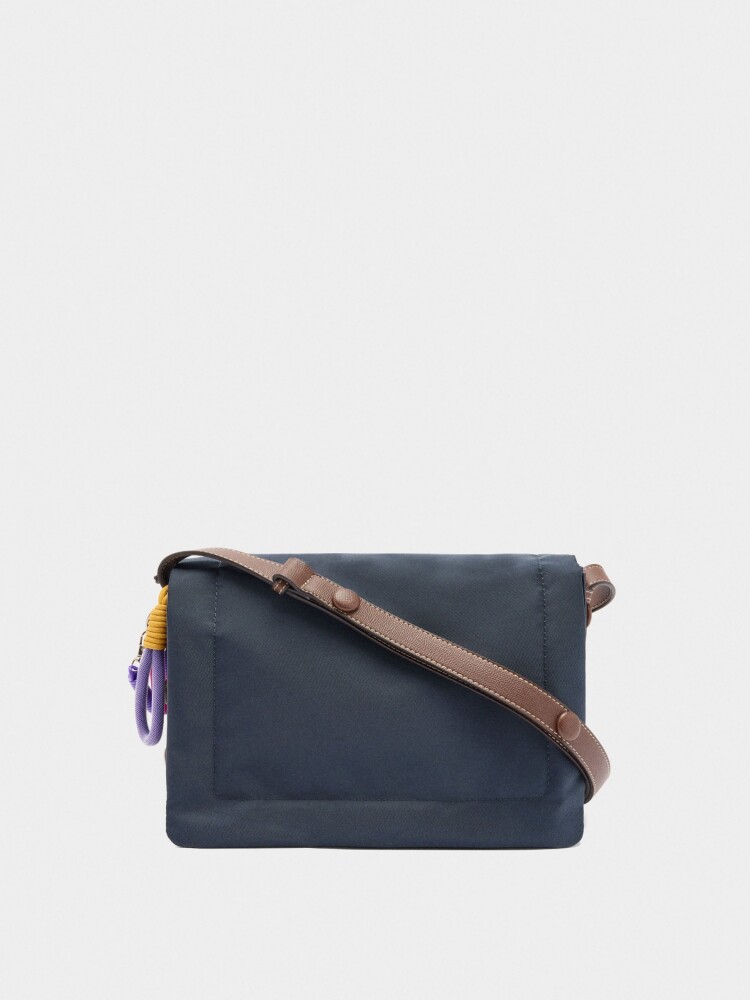 Bolso Bandolera De Nylon S azul-marino