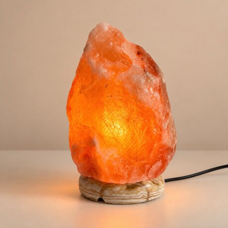 Lámpara de Sal Natural con Base de Piedra – Extra Grande Lámpara de Sal Natural con Base de Piedra – Extra Grande