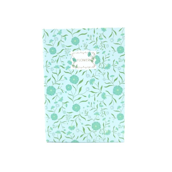 Cuaderno floreado A6 verde