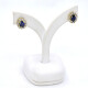 Caravanas En Oro 18K Con Zafiros Y Brillantes Caravanas En Oro 18K Con Zafiros Y Brillantes