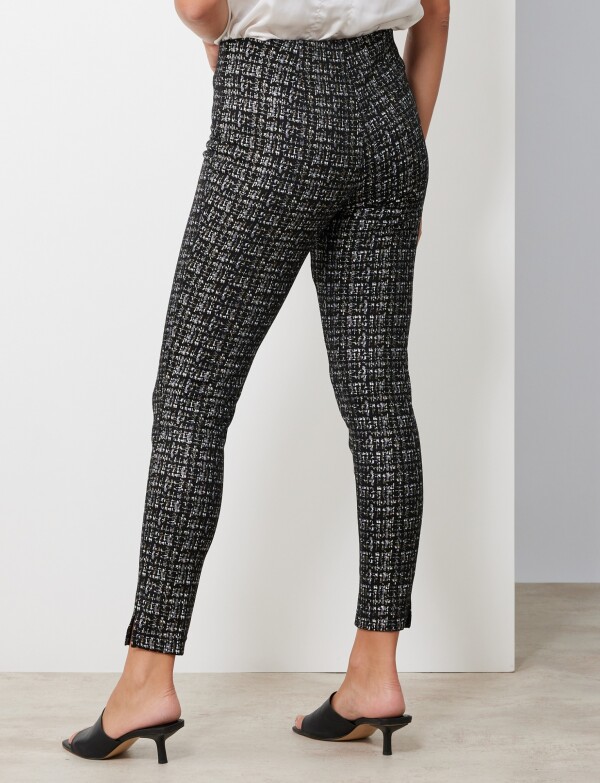 Pantalon Suede Print NEGRO/MULTI