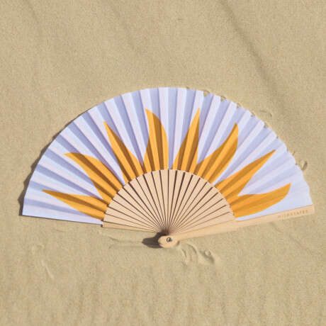 Abanico diseños en amarillo Rayos