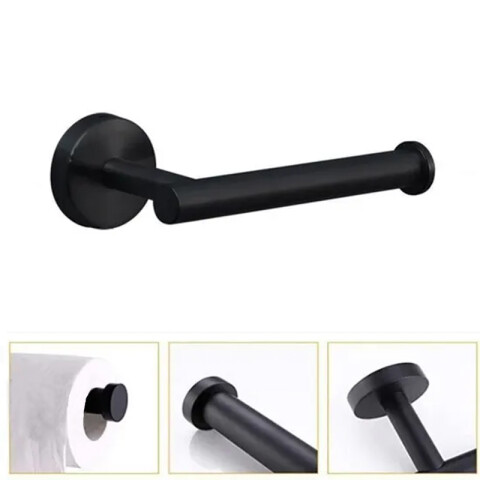 Portapapel higiénico negro de acero inox. para amurar Portapapel Higiénico Negro De Acero Inox. Para Amurar