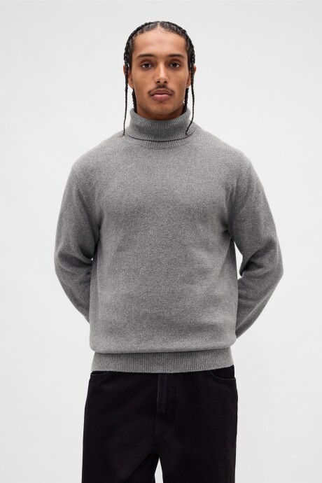 Buzo Polera Cashsoft Hombre B50 Charcoal Heather