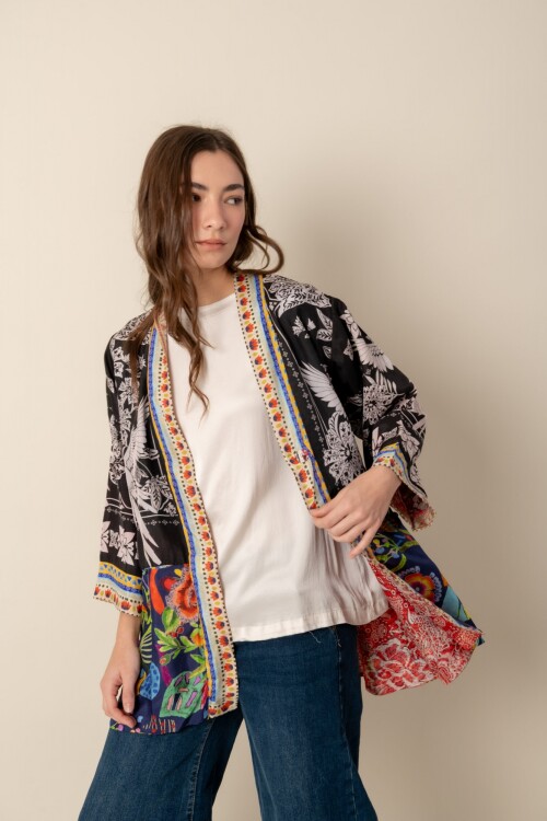 Kimono reversible en seda Johnny Was Kimono reversible en seda Johnny Was