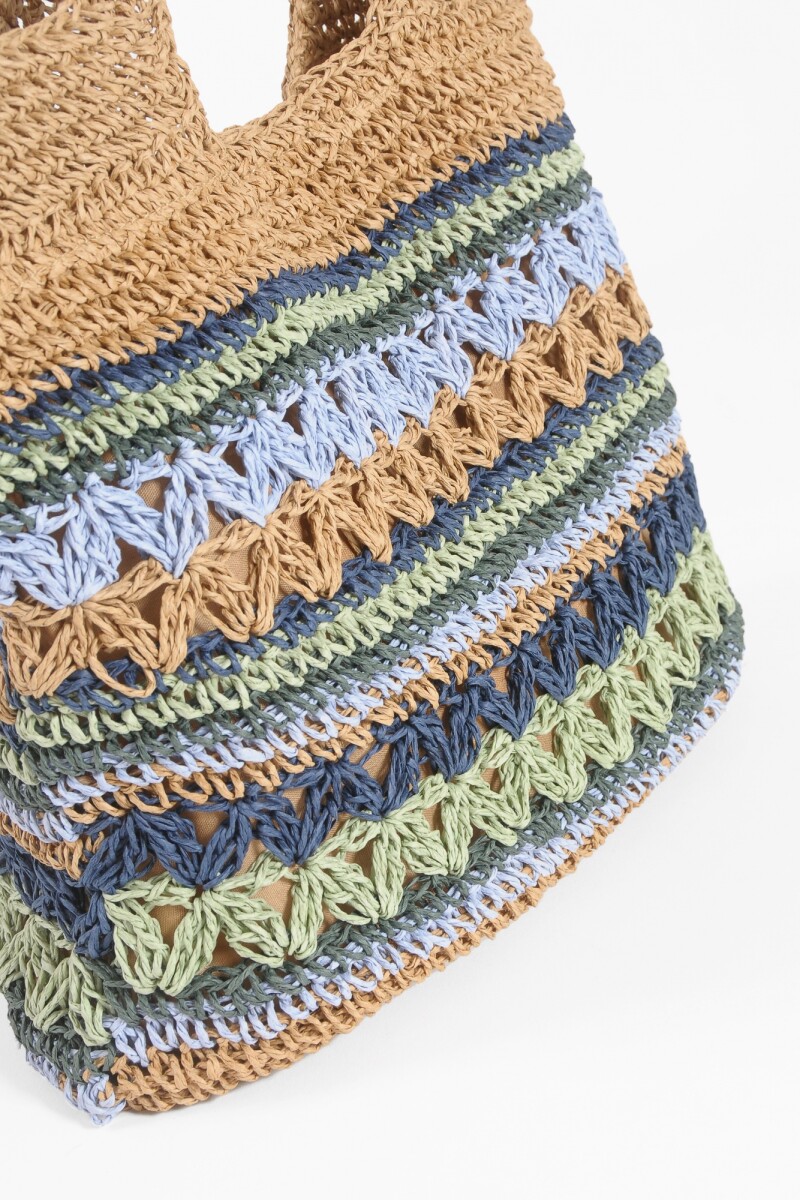 Bolso tejido multicolor