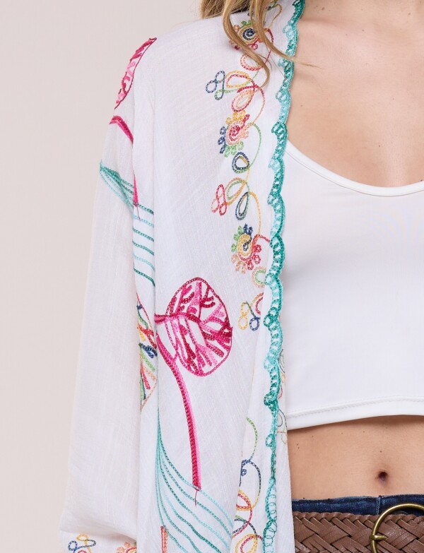 Kimono Bordado BLANCO/MULTI