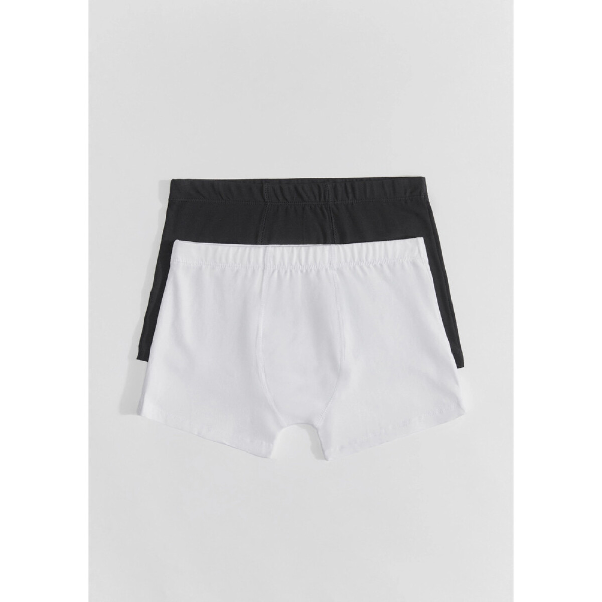 KIT COM 2 CUECAS BOXER - BRANCO/PRETO 