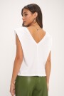 LEXI EXAGERATED SHOULDER TANK Blanco