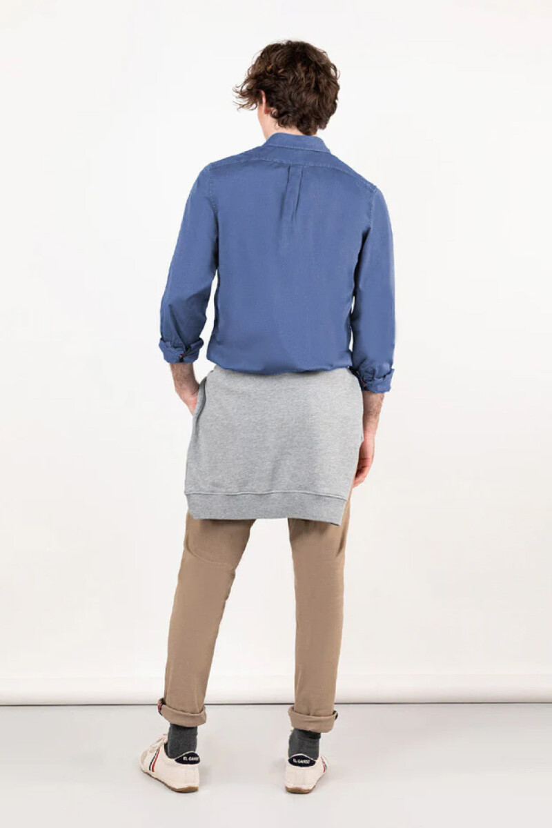 Camisa Garment Dyed El Ganso Azul Klain