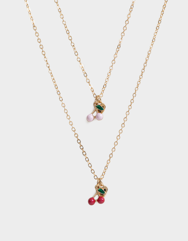 Collares Infantiles Con frutas Dorado