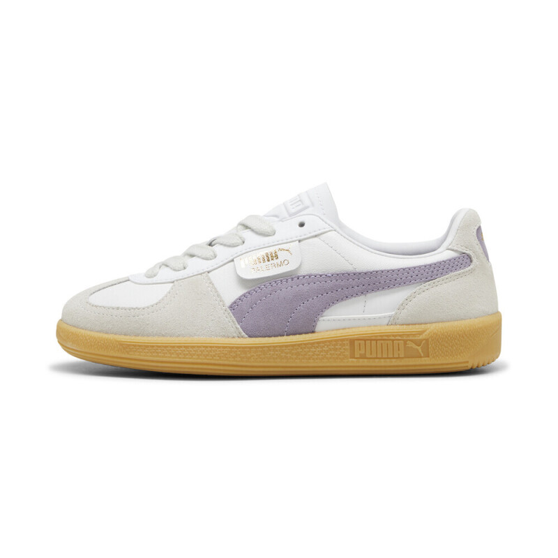 Zapatillas Puma Palermo Lth Hombre White Pale-plum Gum