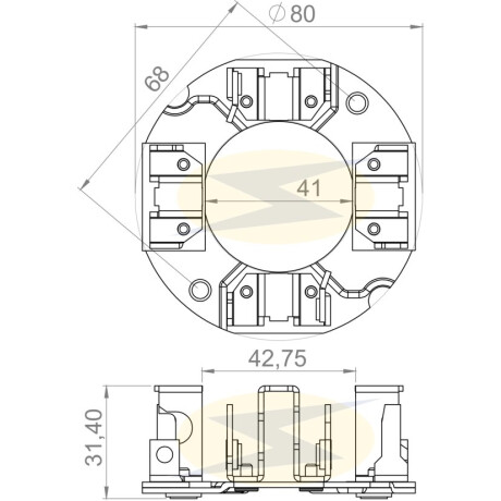PORTA CARBONES - M.BENZ TRUCKS D.REMY 28MT 24V =P.134 8X25X19.5 UNIFAP PORTA CARBONES - M.BENZ TRUCKS D.REMY 28MT 24V =P.134 8X25X19.5 UNIFAP