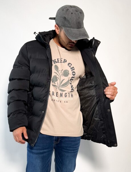 Parka abrigada con capucha desmontable Mufasa Negro