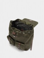 Mochila De Nylon Con Colgante caqui
