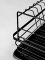 Organización Y Limpieza Escurridor De Platos Dos Niveles 8 Negro