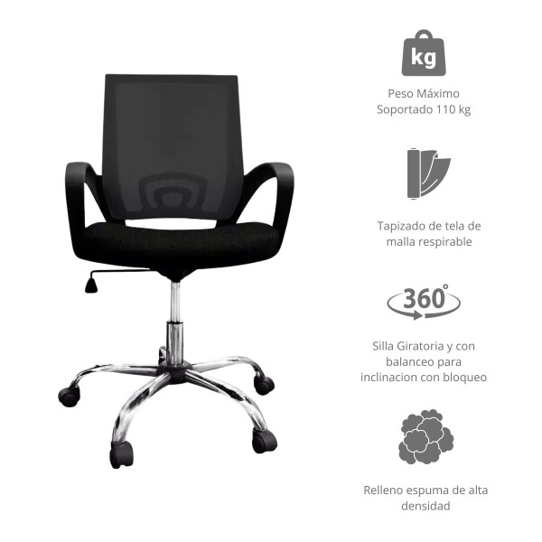 Silla Ejecutiva IMBACK IBK-S0002 Respaldo Bajo Mesh Ergonómica con Apoyo Lumbar Silla Ejecutiva IMBACK IBK-S0002 Respaldo Bajo Mesh Ergonómica con Apoyo Lumbar