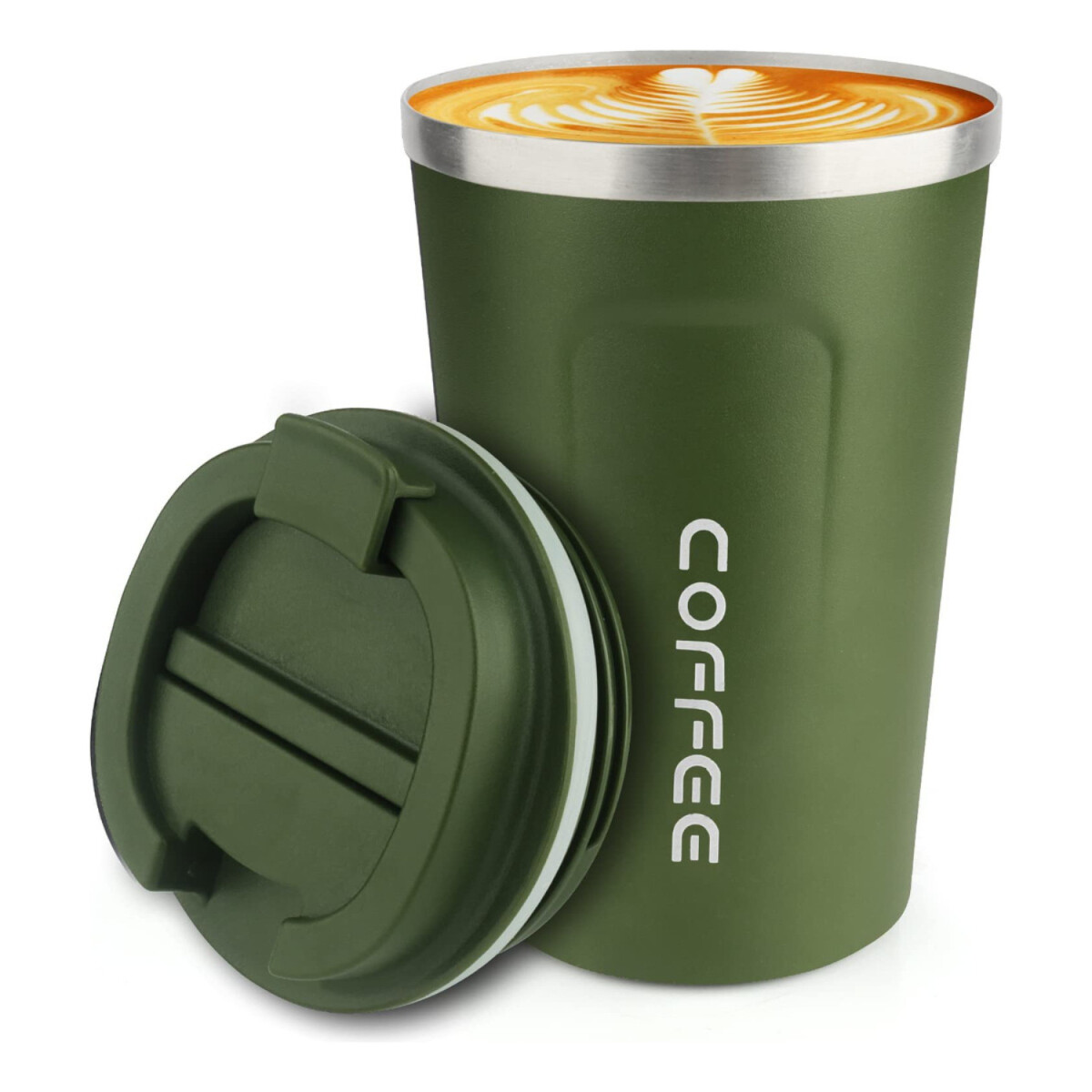 Vaso Térmico Coffee Mug 510 Ml Con Tapa Café Té Taza Jarra - Variante Color Verde 