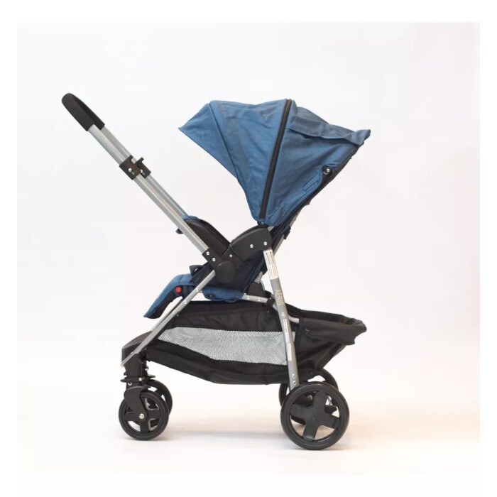 Cochecito de Paseo con Manillar Rebatible AERIS Azul