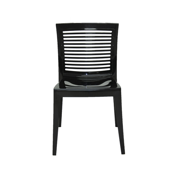 Silla apilable negra "VICTORIA" respaldo abierto -TRAMONTINA TD0643