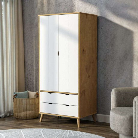 Ropero 2 Puertas 2 Cajones Linea Dubli­n Blanco