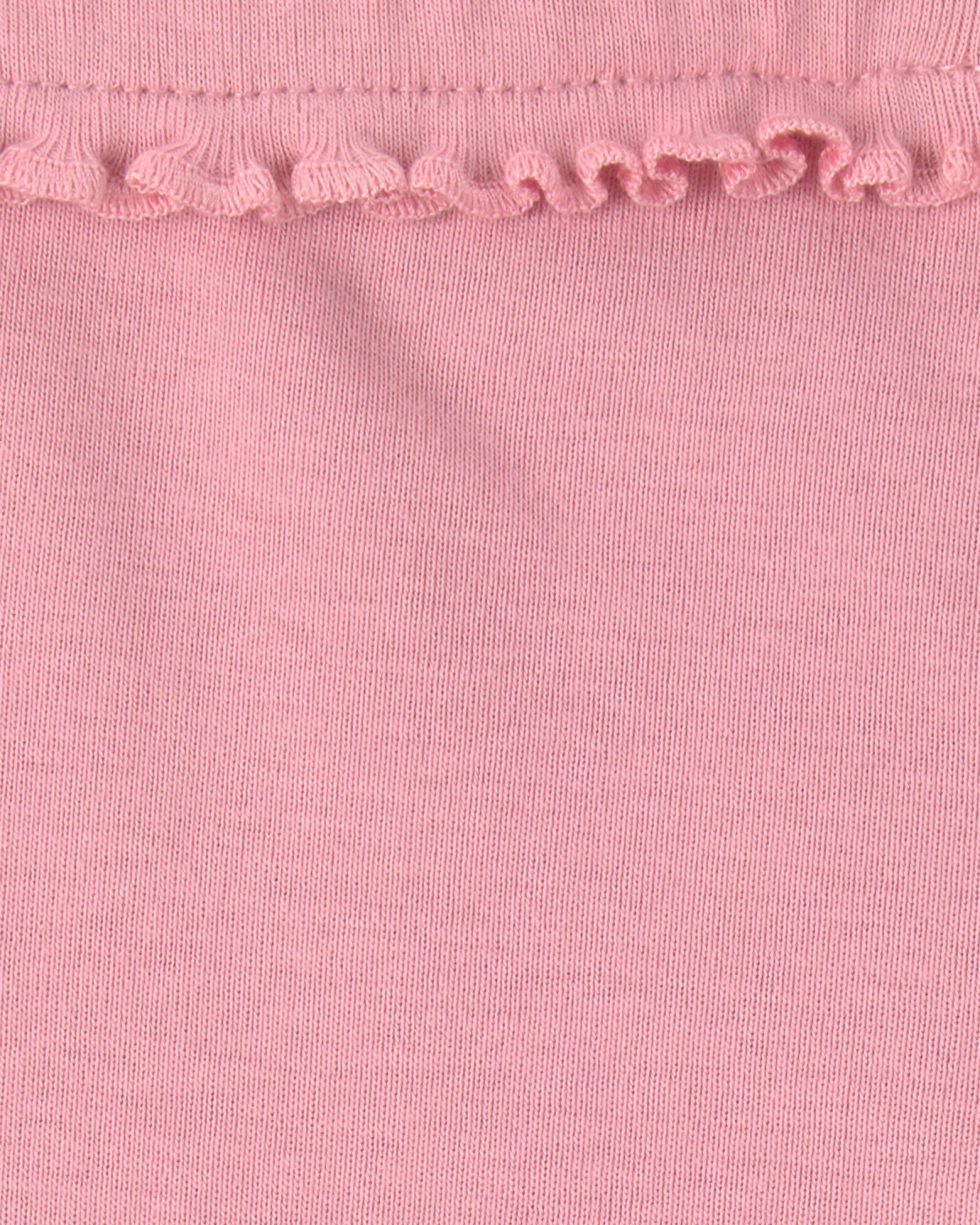 Pack dos pantalones de algodón, con volado, rosados Sin color