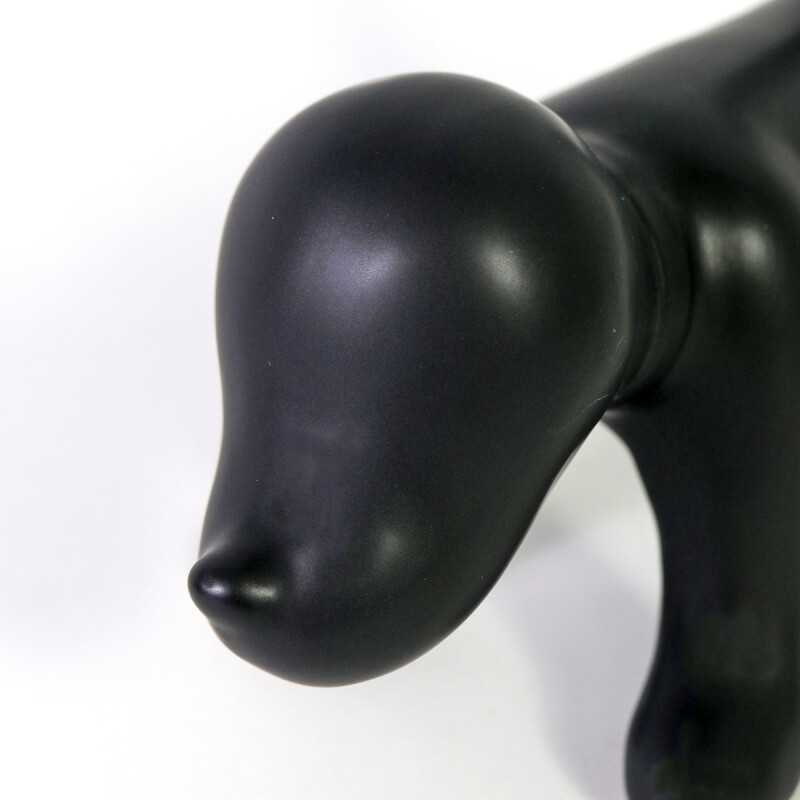 FIGURA CERAMICA PERRO NEGRO 12.5X19CM Unica