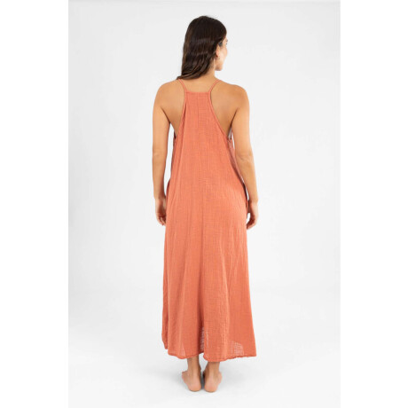 Vestido desflecado toscana Ladrillo