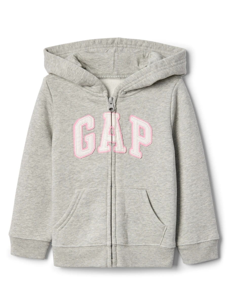 Canguro Logo Gap Con Cierre Con Felpa Toddler Niña - Heather Grey 