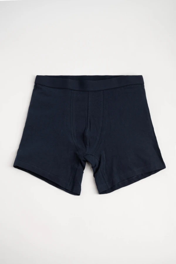 Boxer largo algodon liso Azul Marino