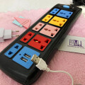 Enchufe Zapatilla Adaptador Alargue 3 Usb 9 Enchufes On/off Enchufe Zapatilla Adaptador Alargue 3 Usb 9 Enchufes On/off