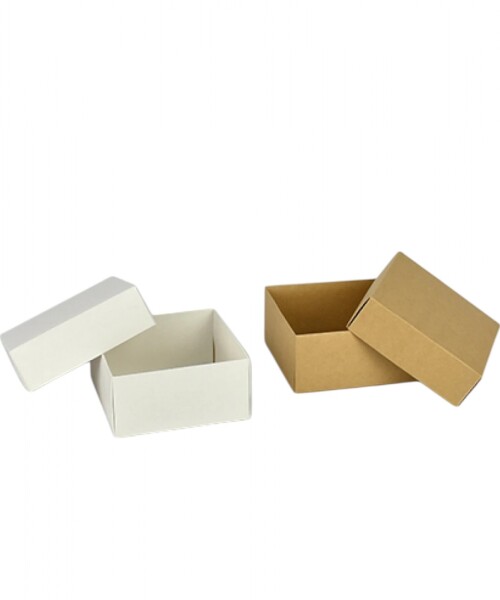 Caja Cuadrada 8x8x4,5 cm REVERSIBLE BLANCO MADERA