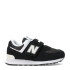 Championes de Niños New Balance P574 Velcro Negro - Blanco