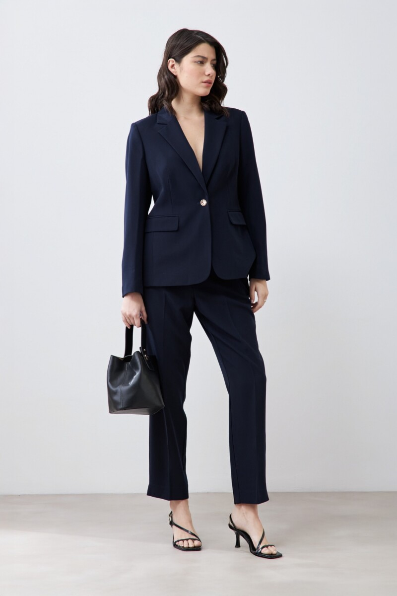 Blazer clásico un botón - azul marino 