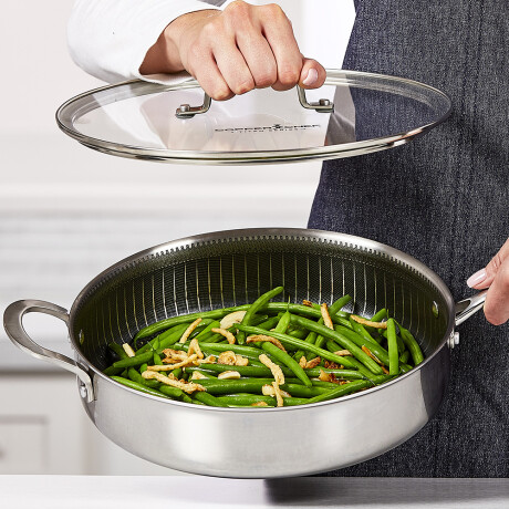 Set de sartenes de acero inoxidable con tapa - Copper Chef Titan Set de sartenes de acero inoxidable con tapa - Copper Chef Titan
