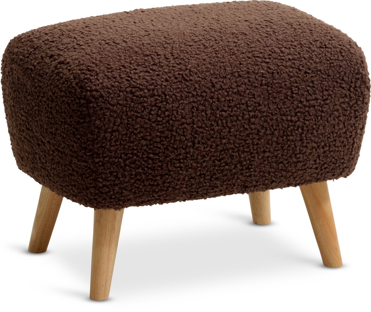 Puf VILDSUND 52x41 tela bouclé marrón 