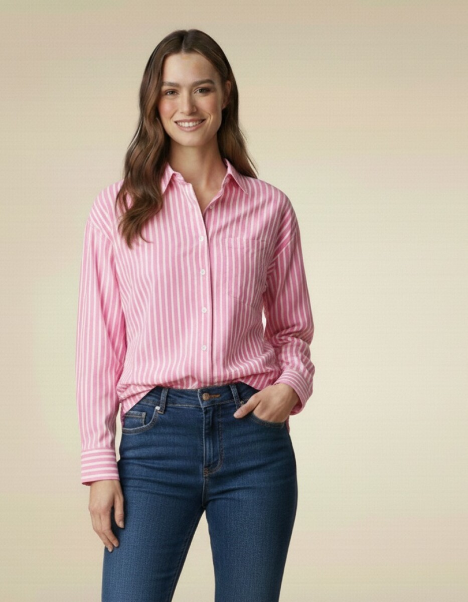 Camisa Casual. - rosa 