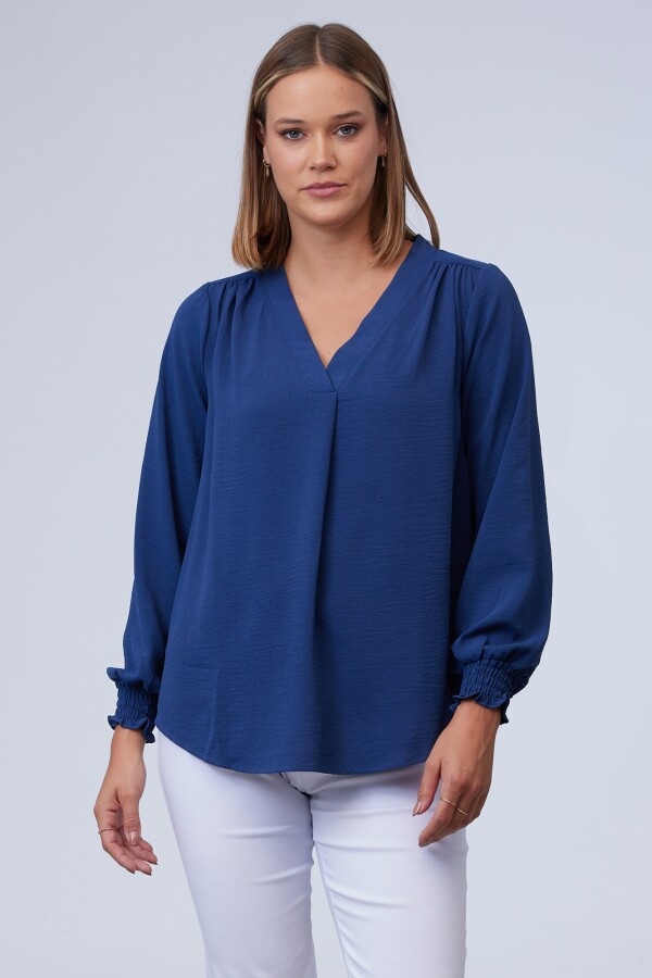 Blusa Frunces AZUL