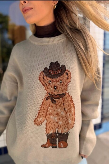 Buzo con estampa Petra Marrón