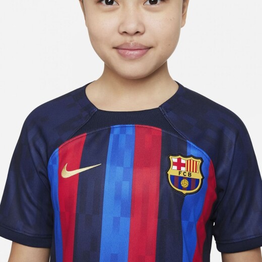 Camiseta Nike Futbol FCB Niño y Df Stad Jsy Ss Obsidian S/C