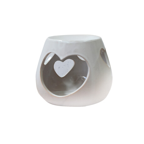 Horno de aromaterapia de cerámica con calado de corazón Horno de aromaterapia de cerámica con calado de corazón