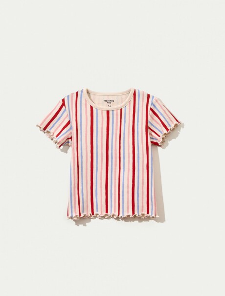 BLUSA MANGA CORTA INFANTIL CON ESTAMPADO MULTICOLOR