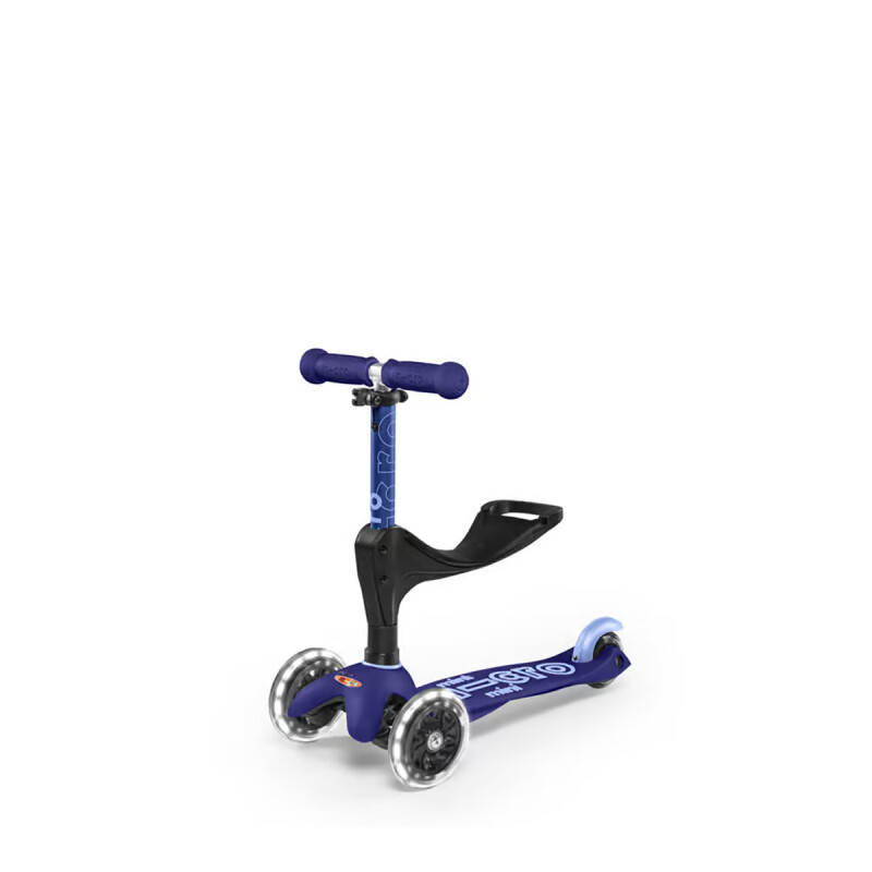 Monopatín Mini Micro 3 en 1 Deluxe Plus Led Azul