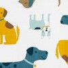 Enterito X2 algodón Carters con pie RN yellow DOGS