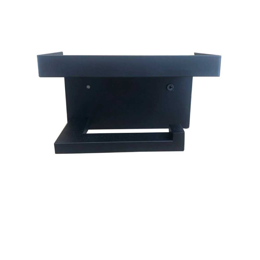 Portarollo Negro Simple con Repisa Zoe Portarollo Negro Simple con Repisa Zoe
