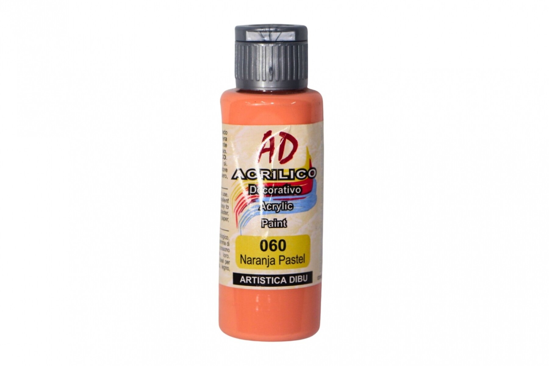 PINTURA ACRILICA ARTISTICA DIBU 60 ML. DIFERENTES COLORES - COLOR NARANJA PASTEL 060 