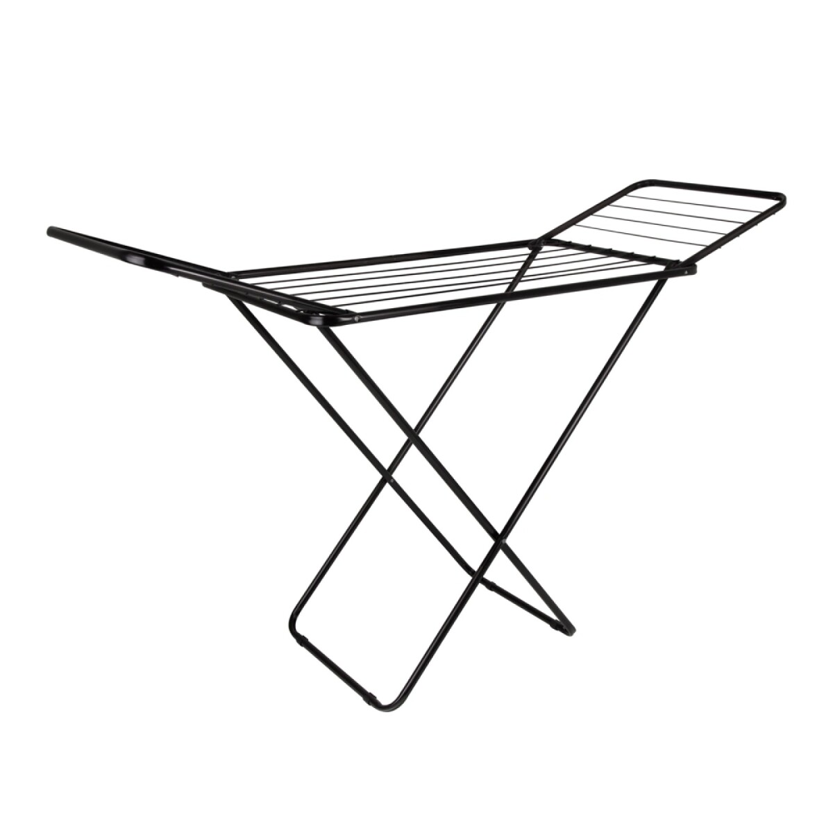 TENDEDOR DE PISO SLIM CON EXTENSIONES ACERO NEGRO - NEGRO 