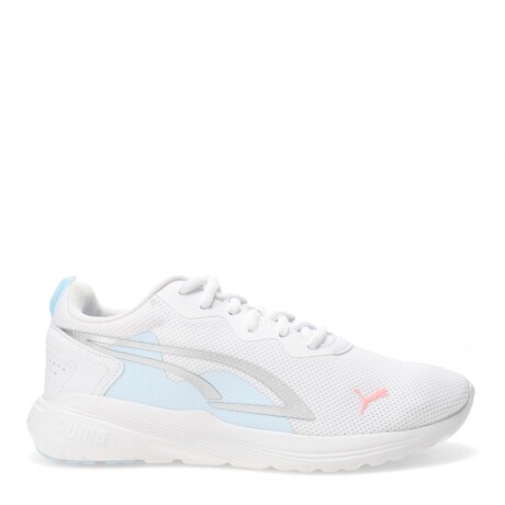 Championes de Mujer Puma All Day Active Blanco - Celeste - Plateado