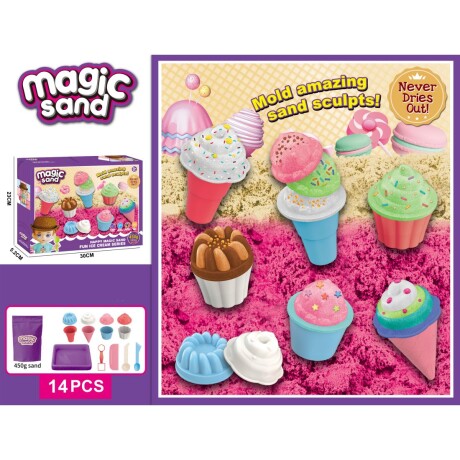 Juego moldes helados con accesorios con arena kinética 3052 001