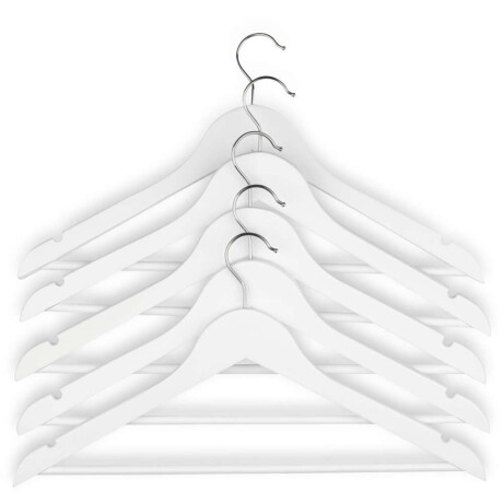 Perchas HELMUT L45cm 5 unidades blanco Blanco